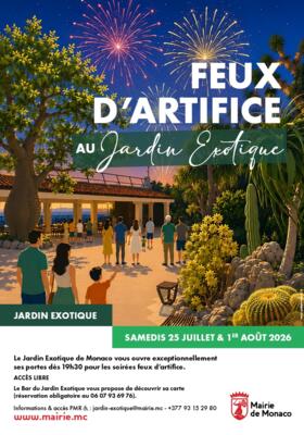 Feux d'artifice au Jardin Exotique