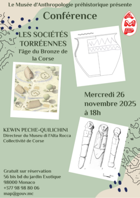 Conférence : "Les Sociétés Torréennes, l’âge du Bronze de la Corse"
